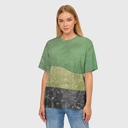 Футболка оверсайз женская Футурисчтичный пейзаж города, цвет: 3D-принт — фото 2