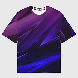 Женская футболка оверсайз Абстракция из градиента и линий