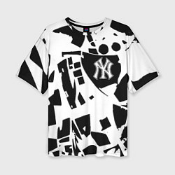 Женская футболка оверсайз New York yankees - abstraction