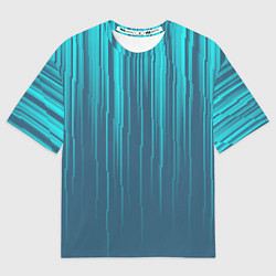 Женская футболка оверсайз Абстракция вертикальные линии