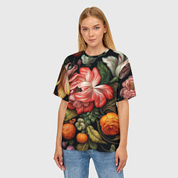 Футболка оверсайз женская Набивной рисунок, цвет: 3D-принт — фото 2