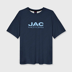 Футболка оверсайз женская Jac motors тёмно-синий, цвет: 3D-принт