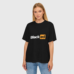 Футболка оверсайз женская Blacked, цвет: 3D-принт — фото 2