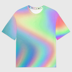 Футболка оверсайз женская Бензиновый градиент, цвет: 3D-принт