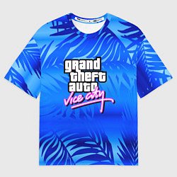 Футболка оверсайз женская GTA vice city тропики, цвет: 3D-принт