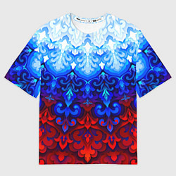 Женская футболка оверсайз Душа моя Россия 1