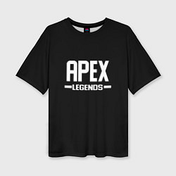 Женская футболка оверсайз Apex legends logo white