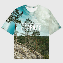 Футболка оверсайз женская Природа Карелии, цвет: 3D-принт