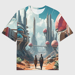 Футболка оверсайз женская Планета фантастика, цвет: 3D-принт