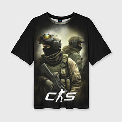 Футболка оверсайз женская CS спецназ, цвет: 3D-принт