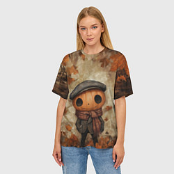 Футболка оверсайз женская Юный тыквенный Джек, цвет: 3D-принт — фото 2