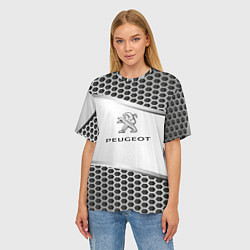 Футболка оверсайз женская Peugeot carbon metal, цвет: 3D-принт — фото 2