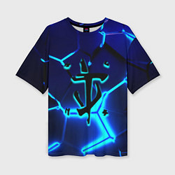 Футболка оверсайз женская Doom плиты, цвет: 3D-принт