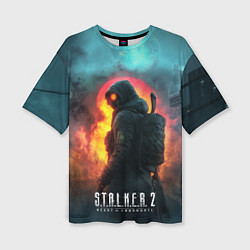 Футболка оверсайз женская Stalker 2 радиоактивный дым, цвет: 3D-принт