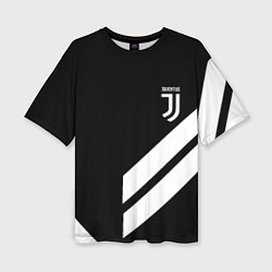 Футболка оверсайз женская Juventus line white, цвет: 3D-принт