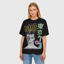 Футболка оверсайз женская David Bowie - Tokyo 1973, цвет: 3D-принт — фото 2