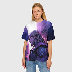 Футболка оверсайз женская Thor - Neon rain, цвет: 3D-принт — фото 2