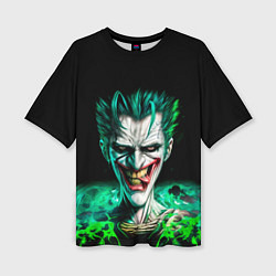 Футболка оверсайз женская Безумный клоун Джокер, цвет: 3D-принт