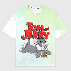 Футболка оверсайз женская Том и Джерри, цвет: 3D-принт