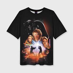 Футболка оверсайз женская Звездные войны - Месть ситхов, цвет: 3D-принт