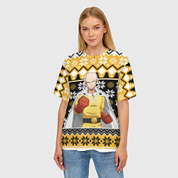 Футболка оверсайз женская One-Punch Man sweater, цвет: 3D-принт — фото 2