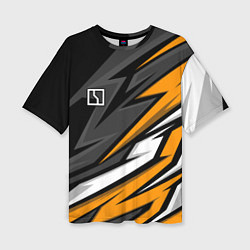 Футболка оверсайз женская Zeekr - orange colors, цвет: 3D-принт