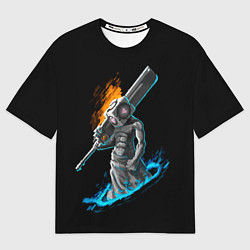 Футболка оверсайз женская Пирамидоголовый из Portal, цвет: 3D-принт