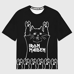 Футболка оверсайз женская Iron Maiden: cat rock, цвет: 3D-принт