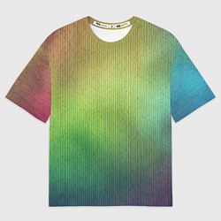 Женская футболка оверсайз Цветной металл с градиентом