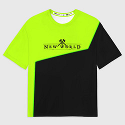 Женская футболка оверсайз New world geomerty