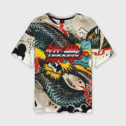 Женская футболка оверсайз Tekken dragon tatoo