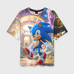Футболка оверсайз женская Sonic фантастический мир, цвет: 3D-принт