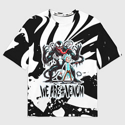 Женская футболка оверсайз Rick Sanchez - we are Venom meme