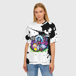 Футболка оверсайз женская Venom-Rick and Morty - blots, цвет: 3D-принт — фото 2