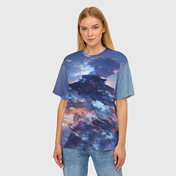 Футболка оверсайз женская Аниме - магическая битва, цвет: 3D-принт — фото 2