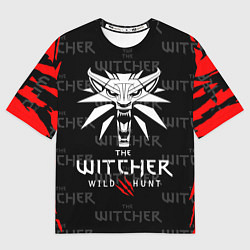 Футболка оверсайз женская Ведьмак - волк, цвет: 3D-принт