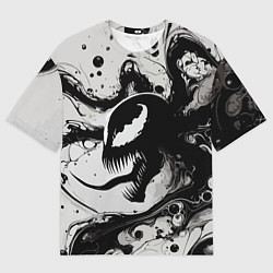 Футболка оверсайз женская Морда свирепого симбиота - нейроарт, цвет: 3D-принт