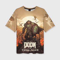 Футболка оверсайз женская Палач рока Doom the dark ages, цвет: 3D-принт