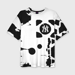 Футболка оверсайз женская New York yankees - baseball team pattern, цвет: 3D-принт