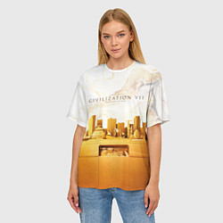 Футболка оверсайз женская Civilization VII, цвет: 3D-принт — фото 2