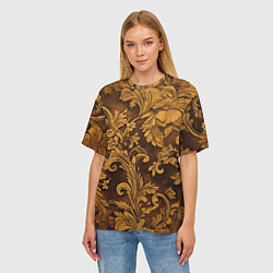 Футболка оверсайз женская Рубленный узор, цвет: 3D-принт — фото 2