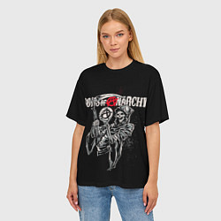 Футболка оверсайз женская Sons Of Anarchy - death, цвет: 3D-принт — фото 2