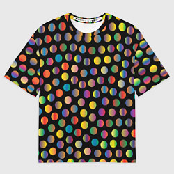 Футболка оверсайз женская Конфетти, цвет: 3D-принт
