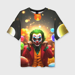 Футболка оверсайз женская Джокер в шариках, цвет: 3D-принт