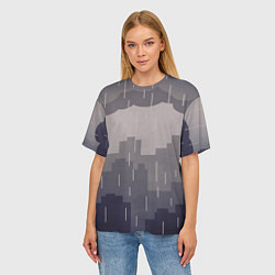 Футболка оверсайз женская Вечерний дождь, цвет: 3D-принт — фото 2