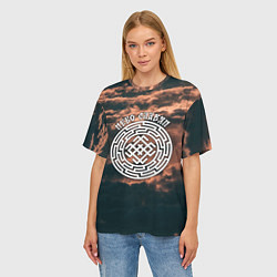 Футболка оверсайз женская Белобог - небо славян, цвет: 3D-принт — фото 2
