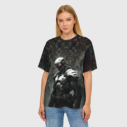 Футболка оверсайз женская Боевой кибернетический андроид, цвет: 3D-принт — фото 2