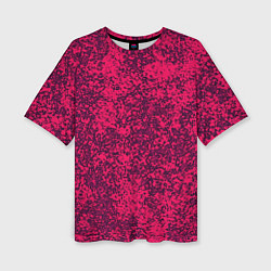 Футболка оверсайз женская Насыщенный розовый текстура, цвет: 3D-принт