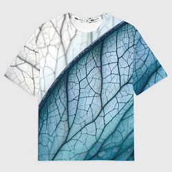 Футболка оверсайз женская Листья с прожилками, цвет: 3D-принт