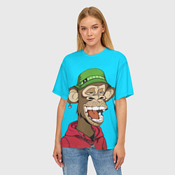 Футболка оверсайз женская NFT smile ape, цвет: 3D-принт — фото 2